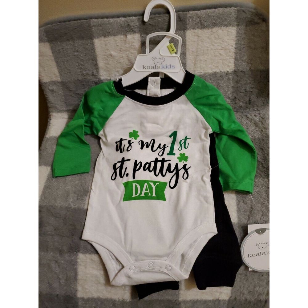 New Koala Kids Two Piece My 1stโ St Patty's Day Holiday 0-3 months